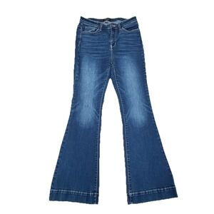Judy Blue High Rise Wide Hem Flare Denim Jeans Dark Wash Size 11/30